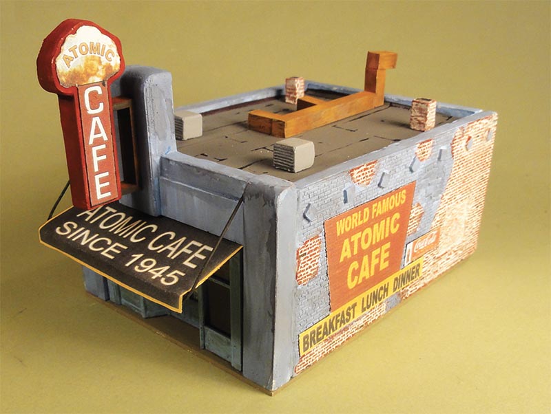 Downtown Deco Atomic Cafe in HO Scale