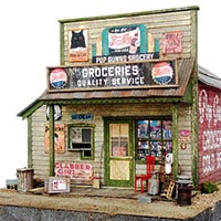 FOS Scale Models Pop Gunns Grocery Kit in O Scale